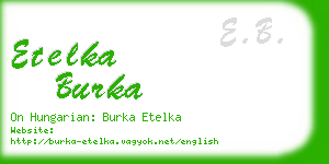 etelka burka business card